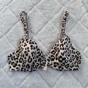 Victoria's Secret | Vintage Cream and Black Animal Print Cheetah Bra | Size 36B